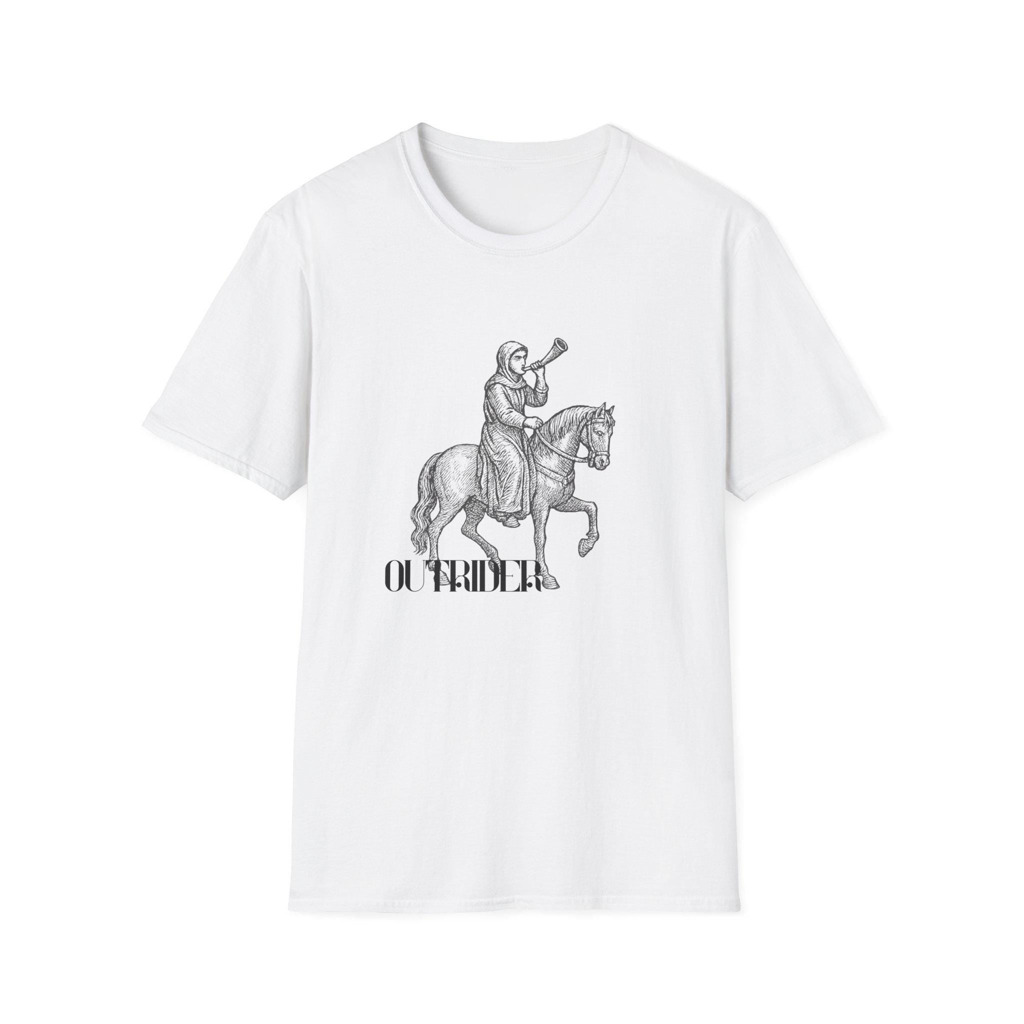 Outrider Crosshatch Style White Tee